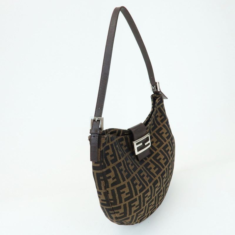 Fendi Flap Hobo Zucca Canvas Brown