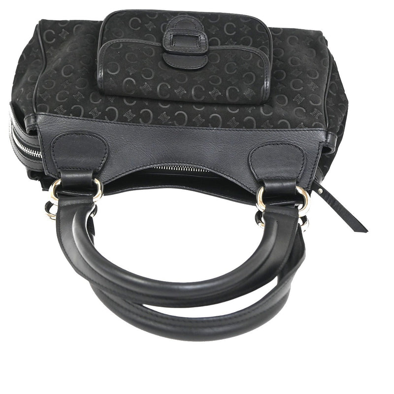 Celine C Macadam Suede Black Bag