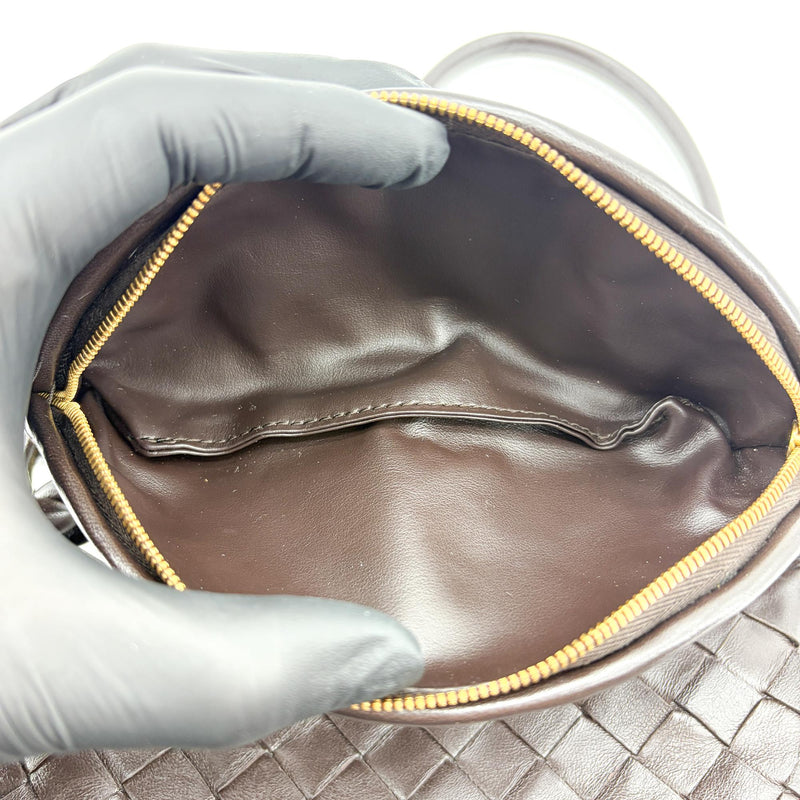 Bottega Veneta Gemelli Intrecciato Leather Black Bag