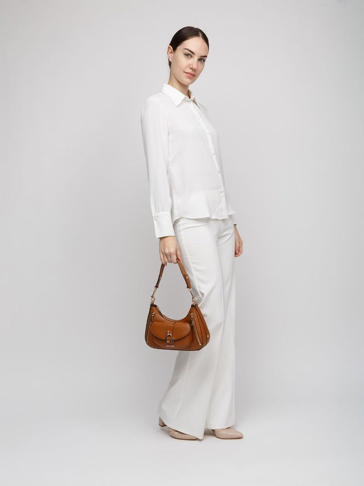 Guess Jessa Shoulder Bag — Caramel Polyurethane