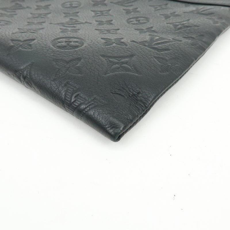Louis Vuitton Pochette To-Go Monogram Shadow Leather Black Bag