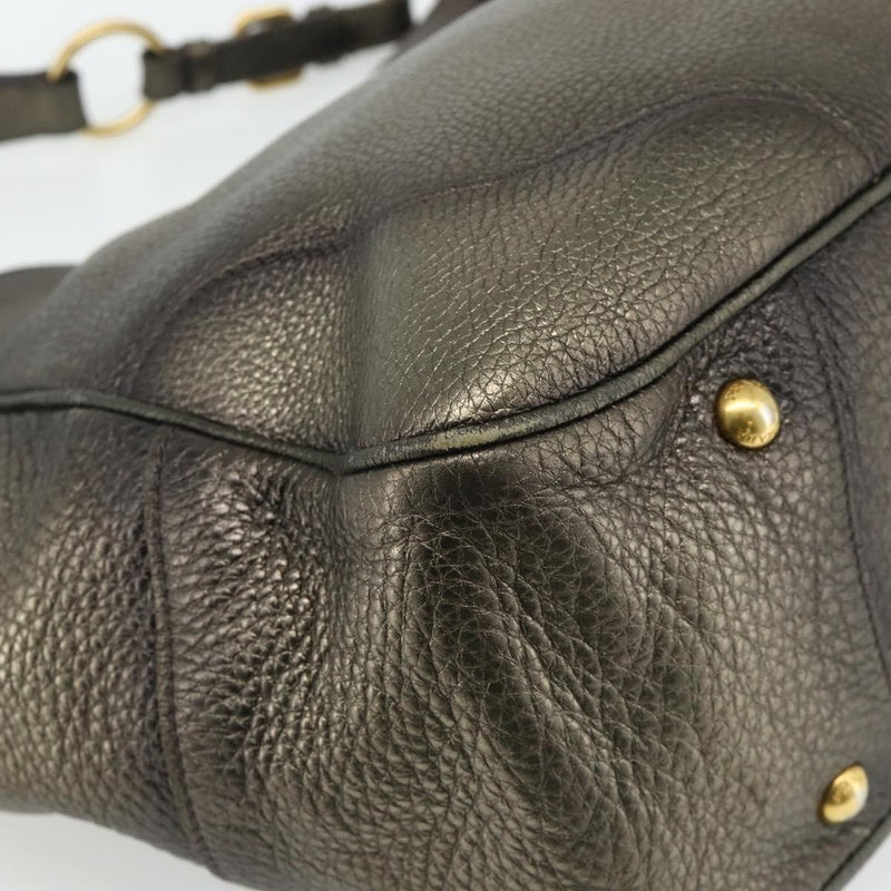 Prada Side Pocket Hobo Vitello Daino Gold Leather