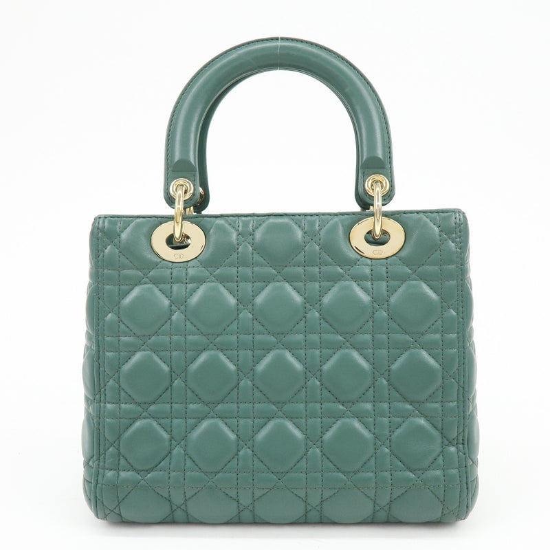 Christian Dior Lady Green Leather Bag