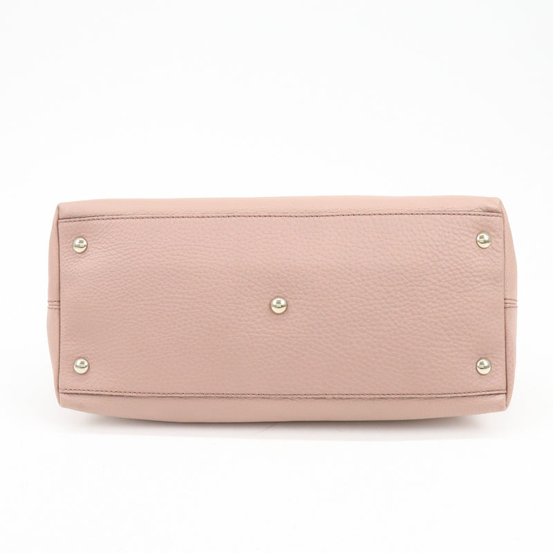 Gucci Soho Convertible Soft Top Handle Leather Pink Bag