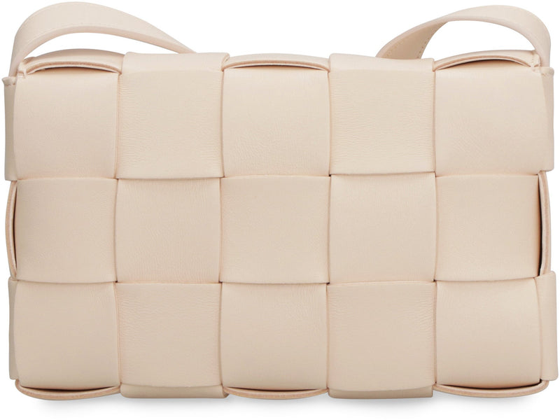 Bottega Veneta Cassette Crossbody Bag — Beige Lamb Leather
