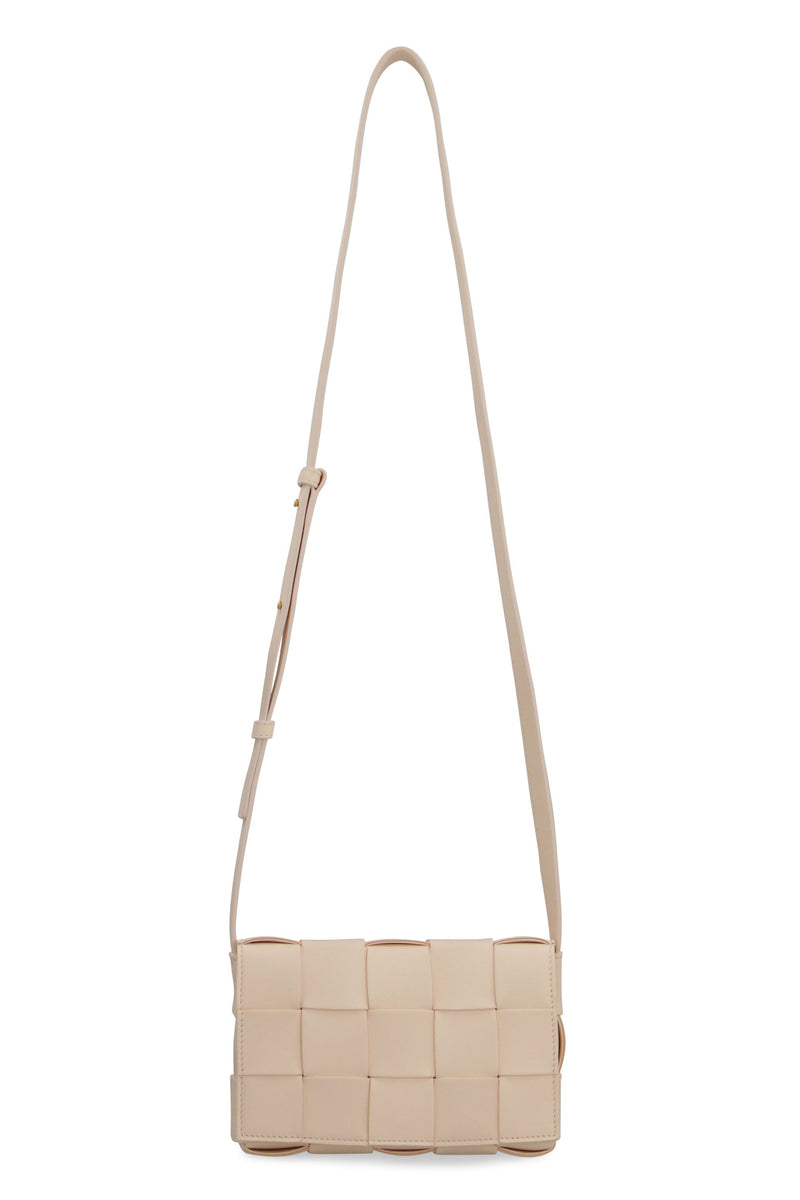 Bottega Veneta Cassette Crossbody Bag — Beige Lamb Leather
