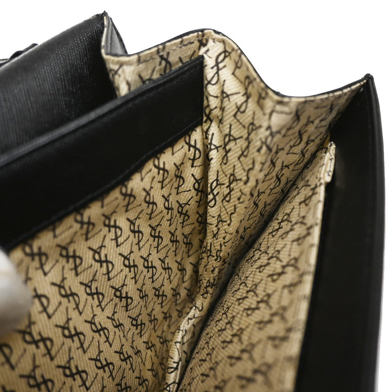 Saint Laurent Vintage Shoulder Bag Leather Black