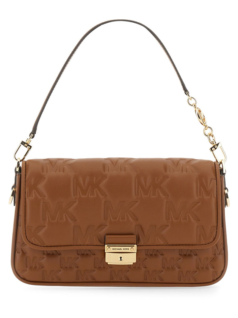 Michael Michael Kors Logo Tote Bag — Beige Polyurethane