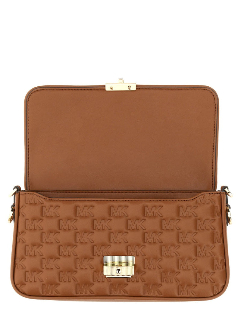 Michael Michael Kors Logo Tote Bag — Beige Polyurethane