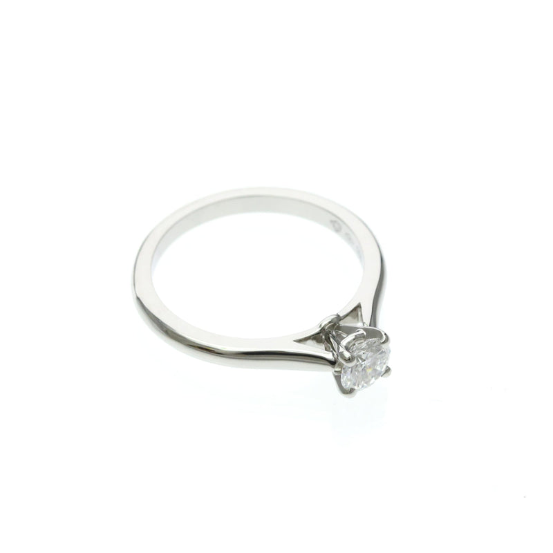 Cartier Solitaire 1895 18k White Gold With Rbc Diamond D-Vs1 Silver Platinum Bijoux
