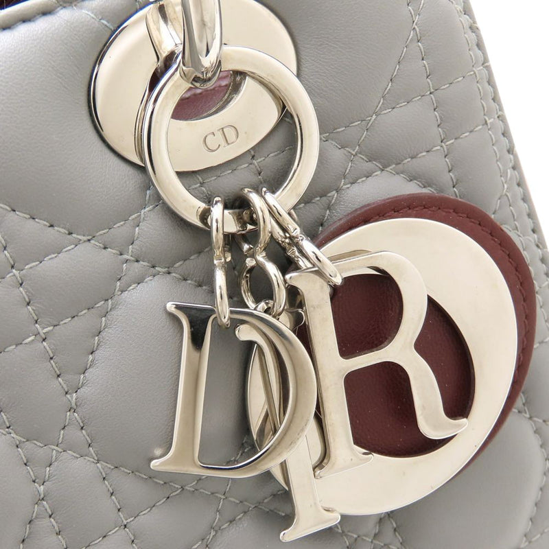Medium Tricolor Lambskin Cannage Lady Dior - Image 11
