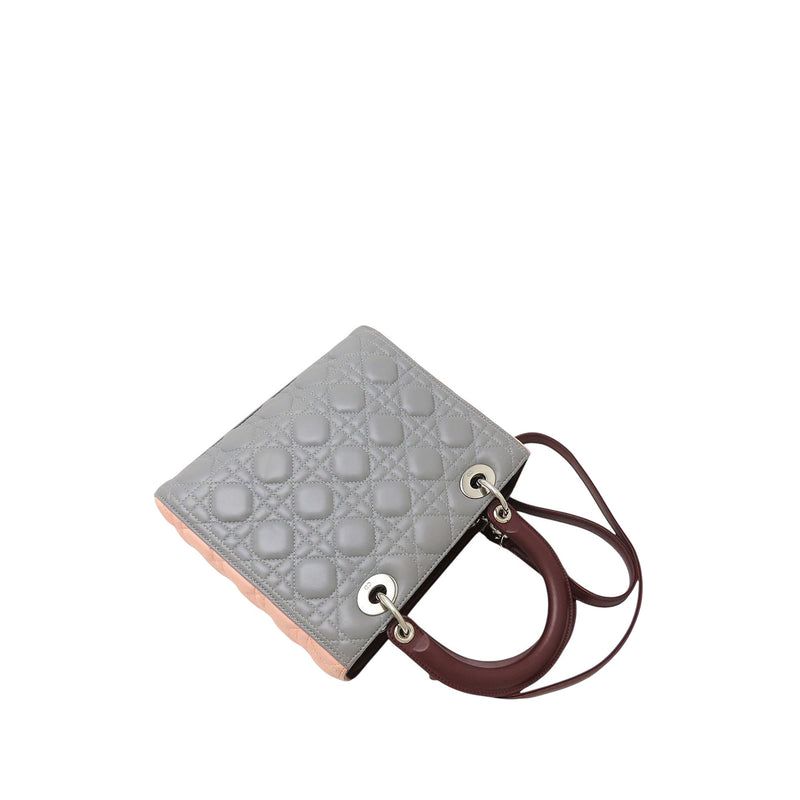 Medium Tricolor Lambskin Cannage Lady Dior - Image 2