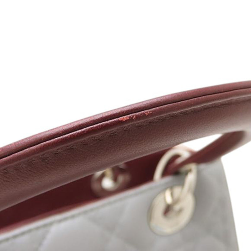 Medium Tricolor Lambskin Cannage Lady Dior - Image 21