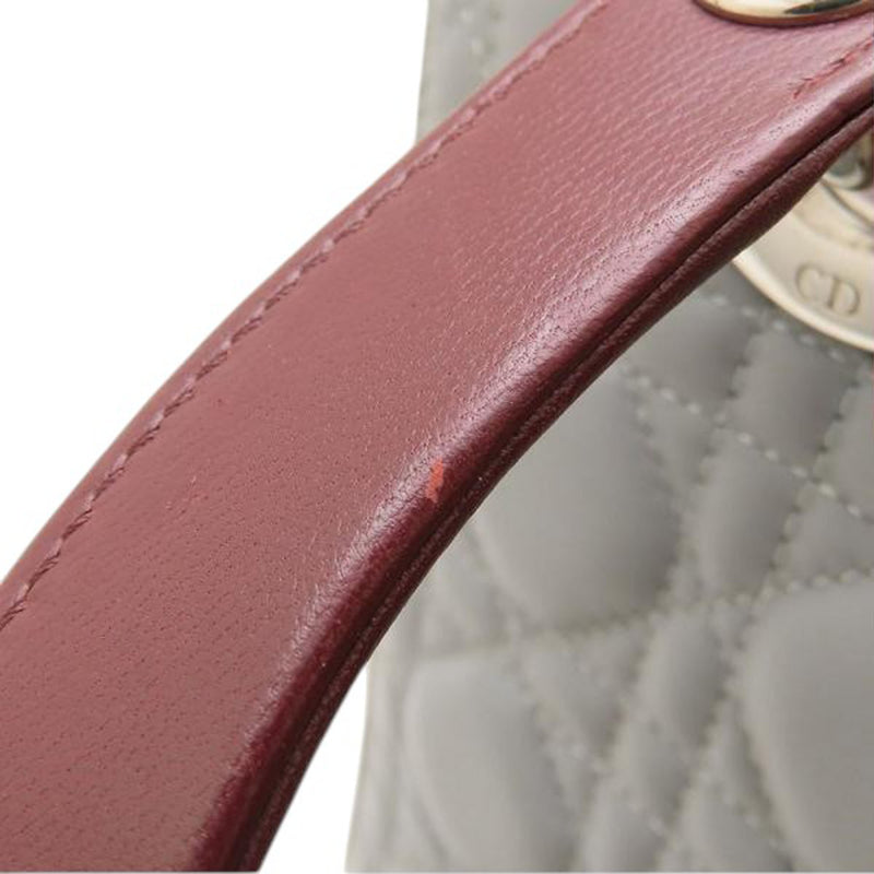 Medium Tricolor Lambskin Cannage Lady Dior - Image 23