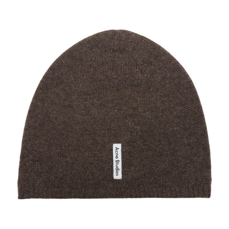 Acne Studios C40460-Bzh Cashmere Fitted Beanie — Brown Beanies