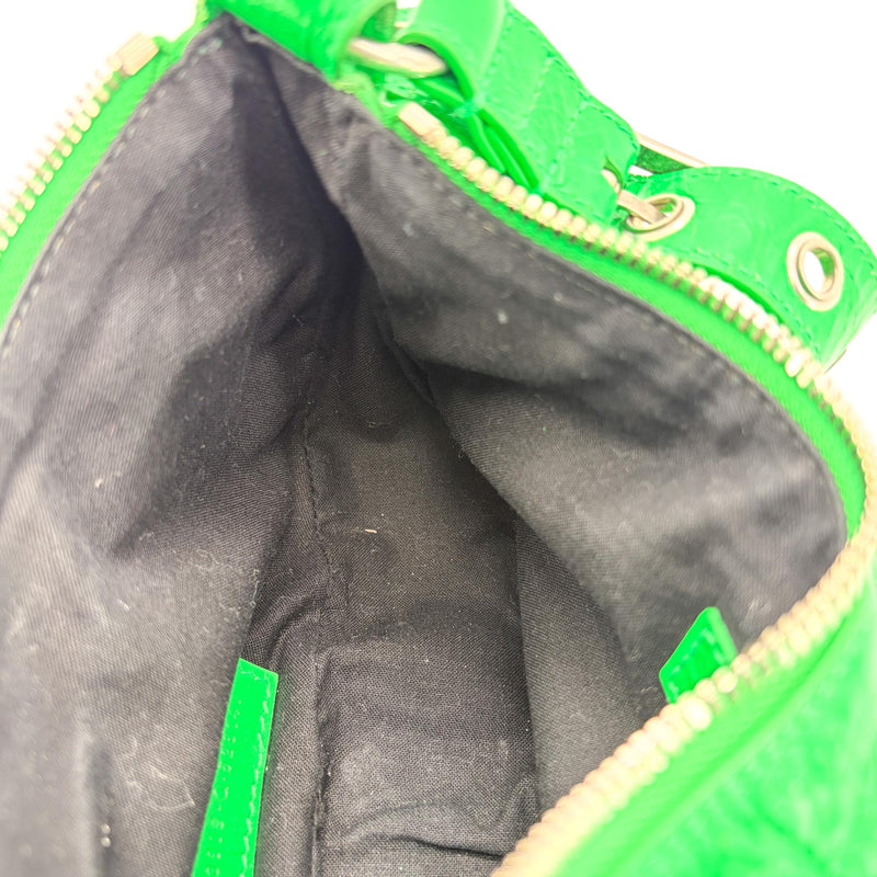 Balenciaga Le Cagole Giant Spikes Leather Green Bag