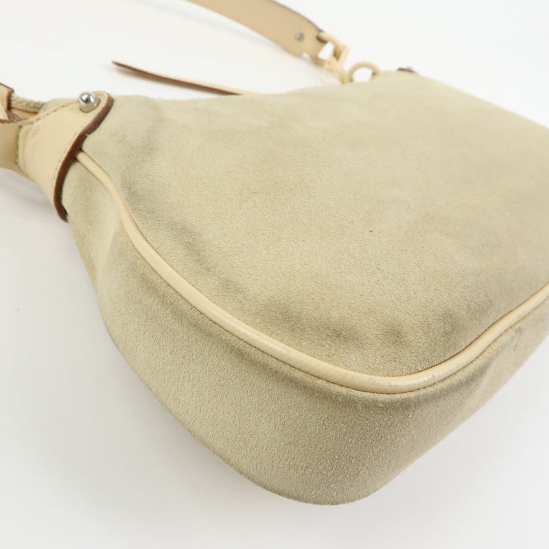 Salvatore Ferragamo Gancini Suede Beige Bag