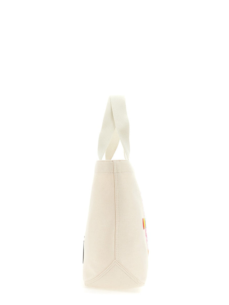 Moncler Genius Cotton And Leather Tote Bag — Beige