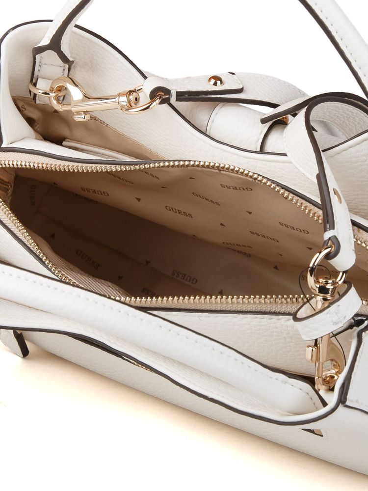 Guess Shoulder Bag — White Polyurethane