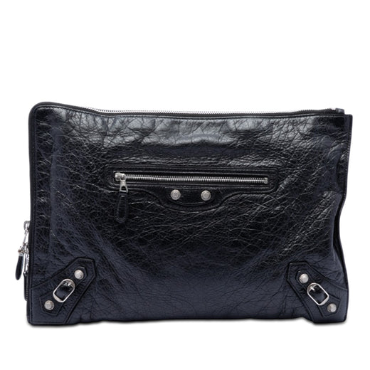 Lambskin Motocross Giant 12 Zip Around Flat Clutch - Image 1