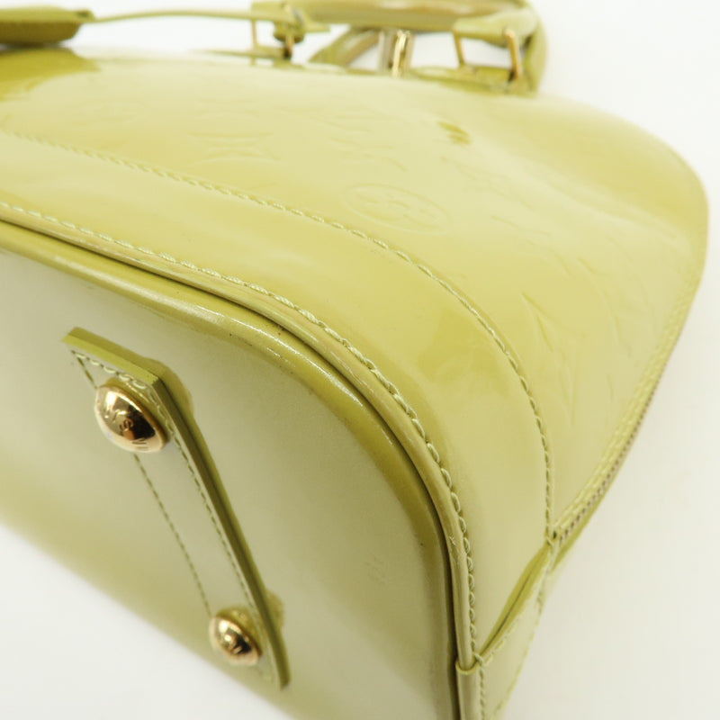 Louis Vuitton Alma Monogram Vernis Green Patent_leather Bag