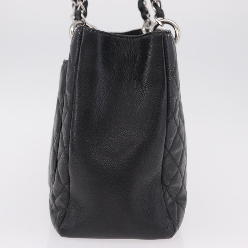 Chanel Grand Shopping Quilted Caviar Black Leather Bag