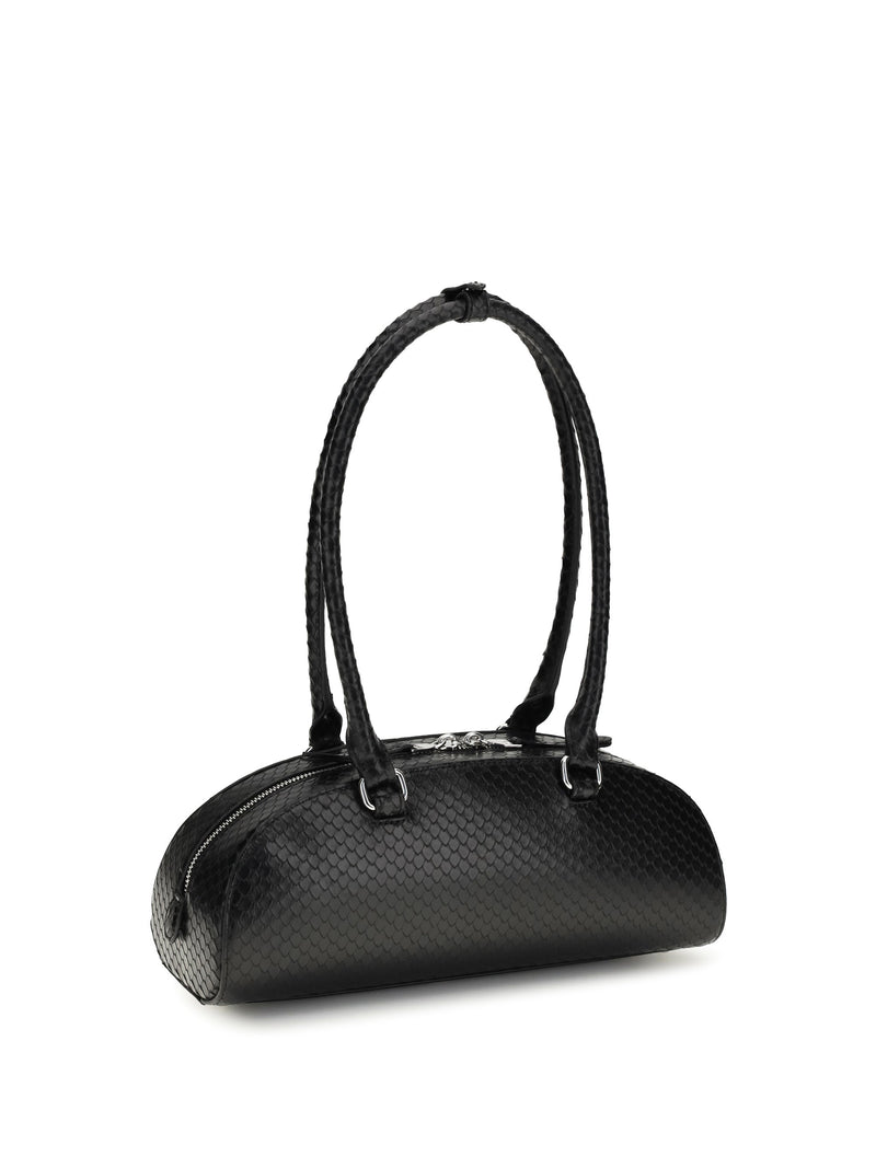 Diesel 1dr Dome Shoulder Bag — Black Calf Leather Bos Taurus