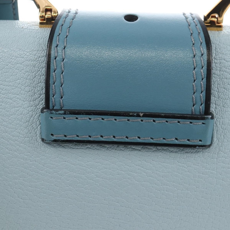Miu Miu Madras Crystal Buckle Leather Blue Bag