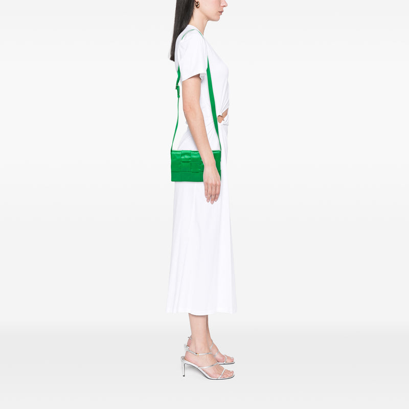 Small Paper Calfskin Intrecciato Cassette Crossbody - Image 5