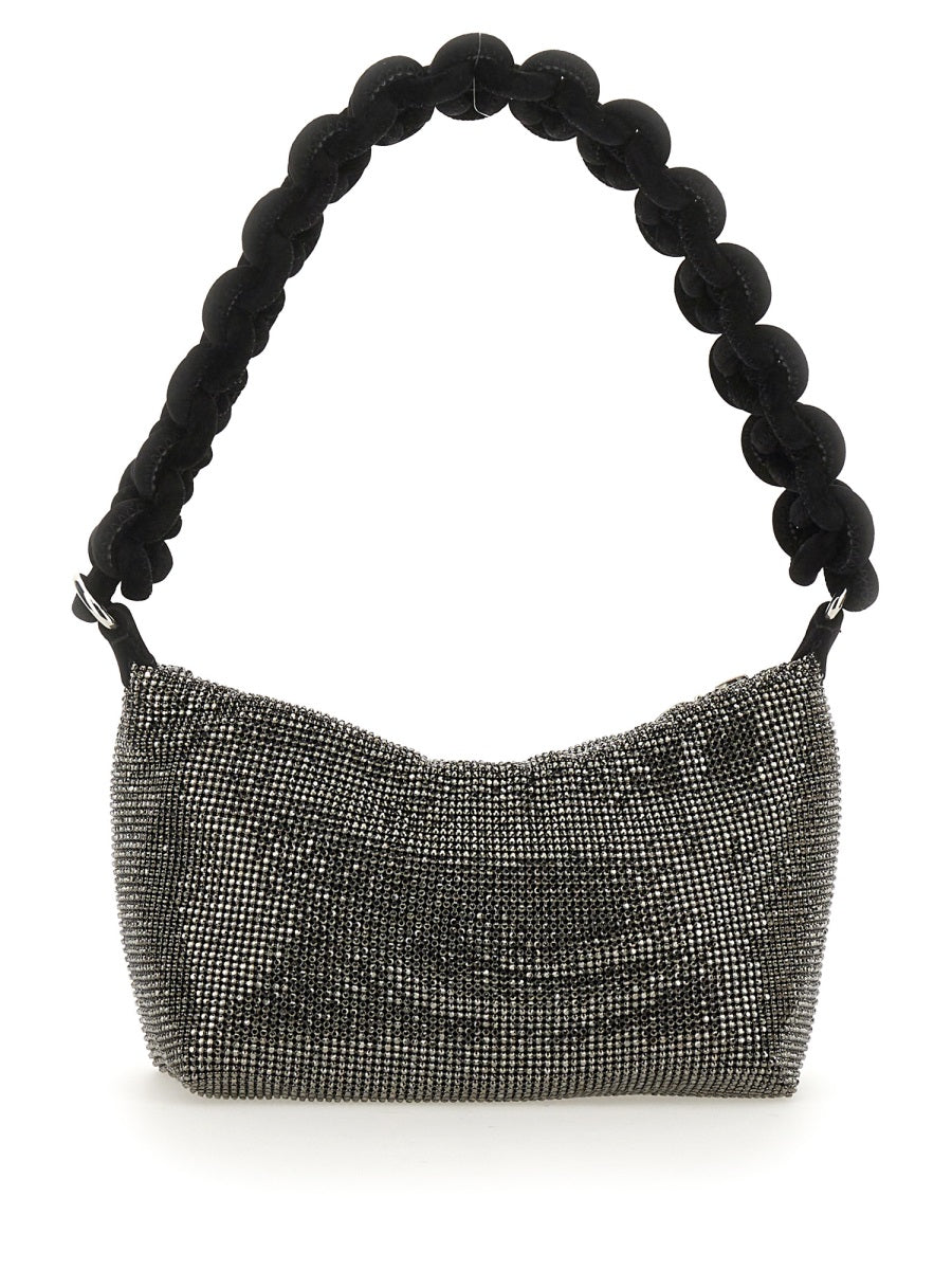 Kara Knotted Handle Top Bag — Gray Polyester