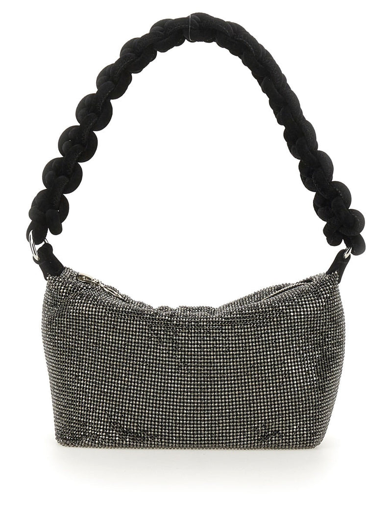 Kara Knotted Handle Top Bag — Gray Polyester