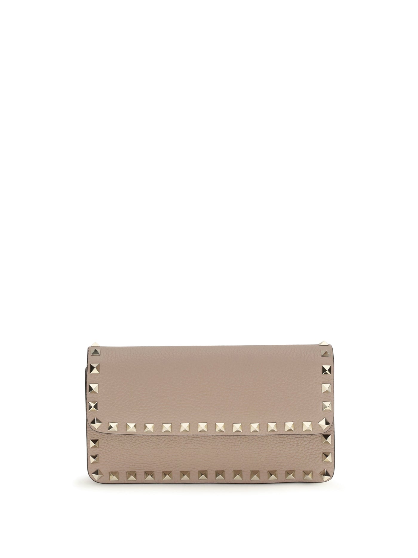 Valentino Garavani Wallet — Beige Calf Leather Bos Taurus