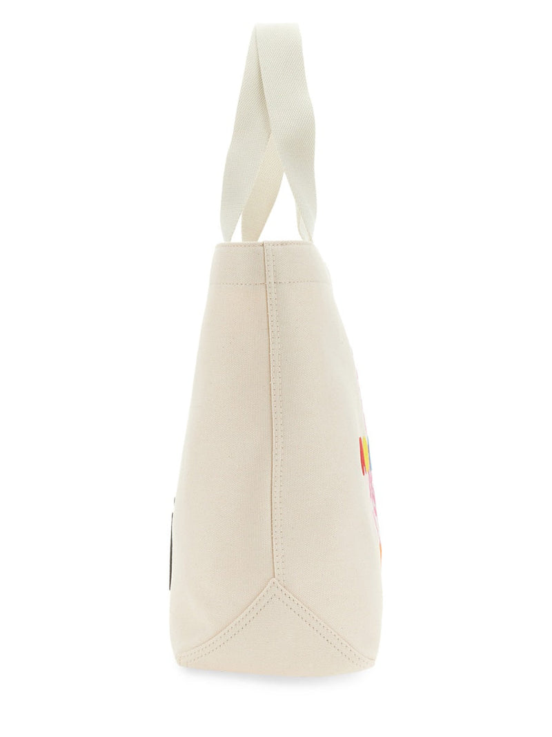 Moncler Genius Cotton And Leather Tote Bag — Beige