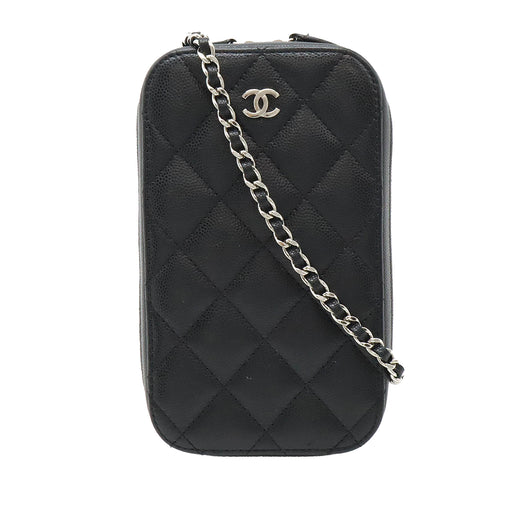CC Quilted Caviar Zip Phone Case - Image 1