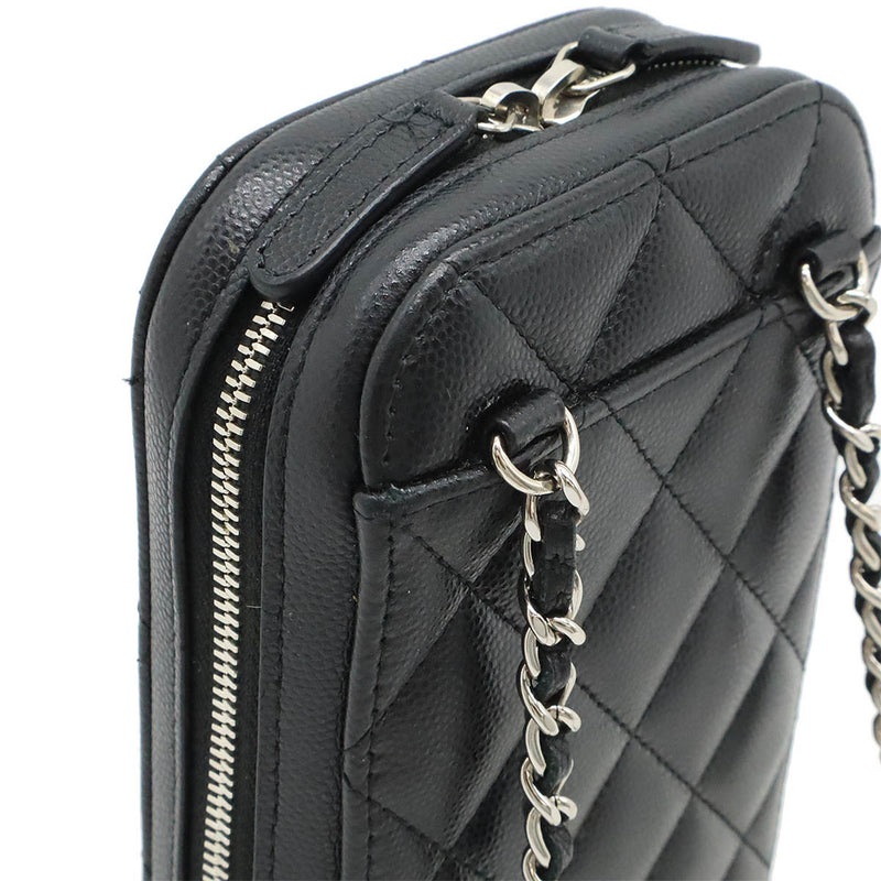 CC Quilted Caviar Zip Phone Case - Image 6