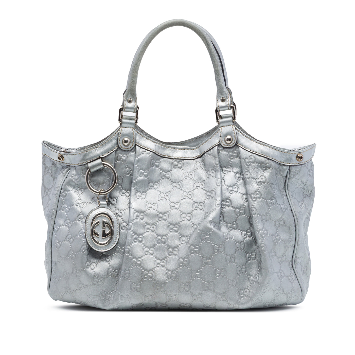 Medium Metallic Guccissima Sukey Tote - Image 1