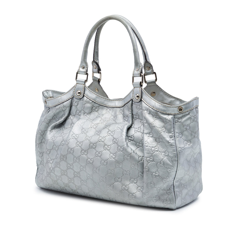 Medium Metallic Guccissima Sukey Tote - Image 2
