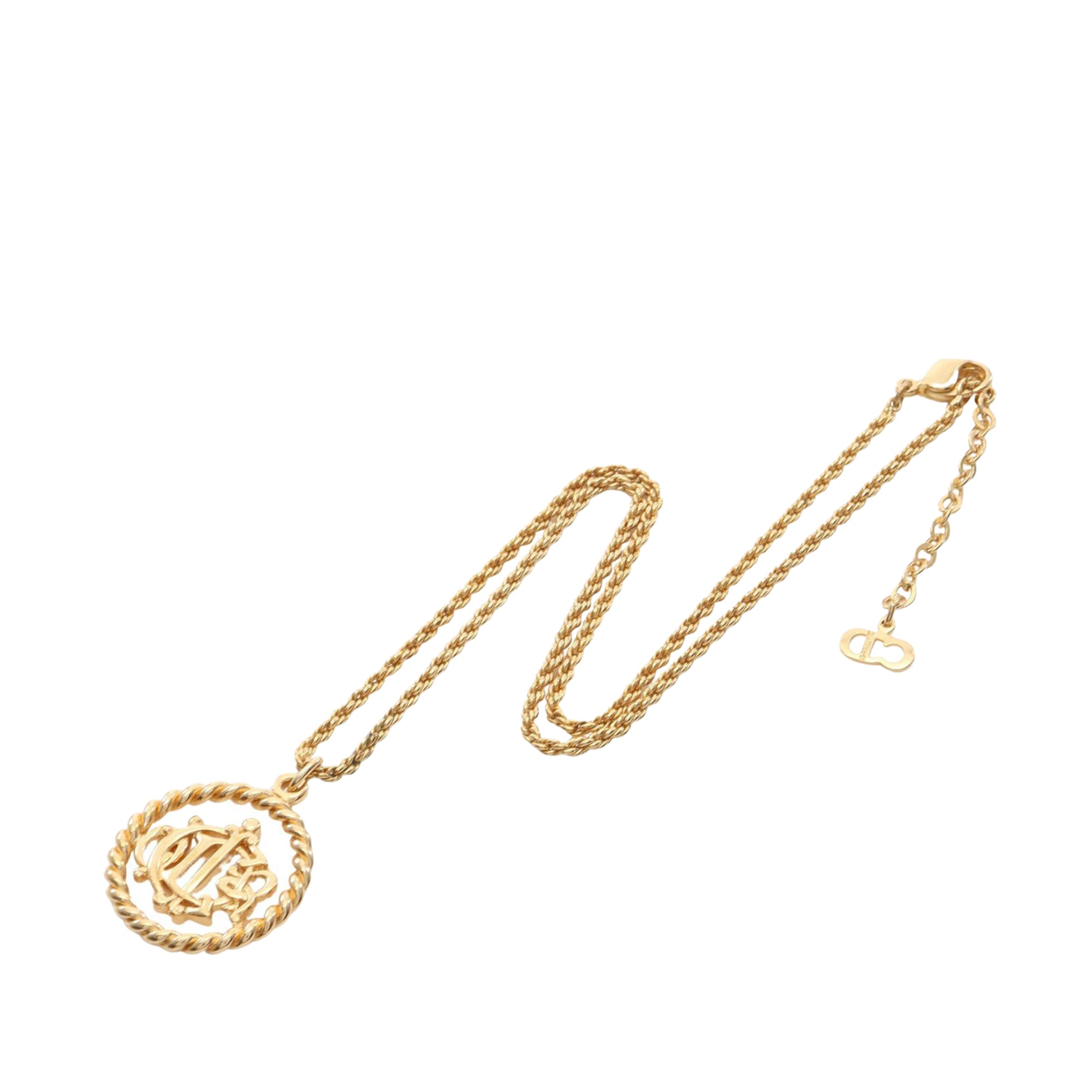 Gold Plated Logo Pendant Necklace - Image 2