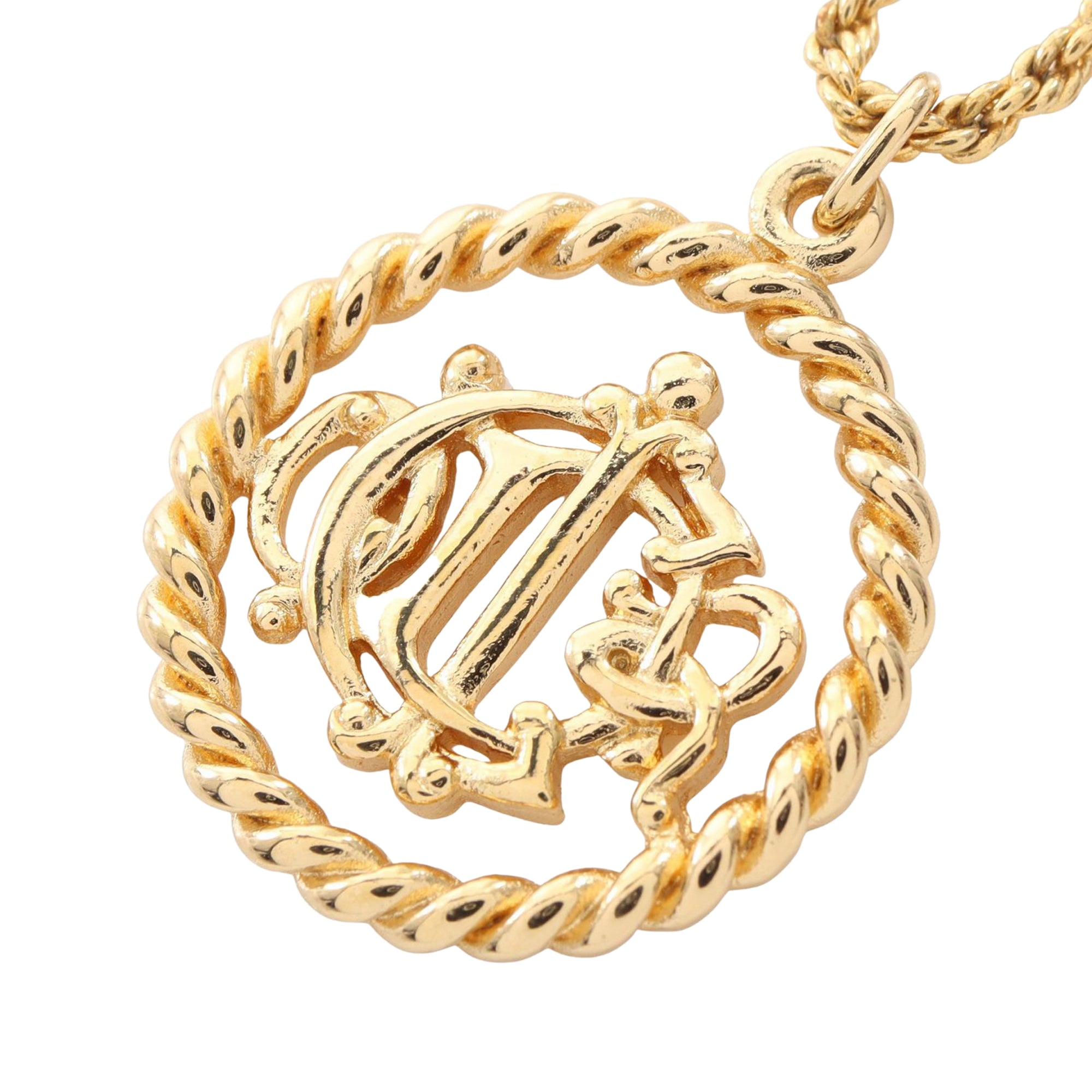 Gold Plated Logo Pendant Necklace - Image 3