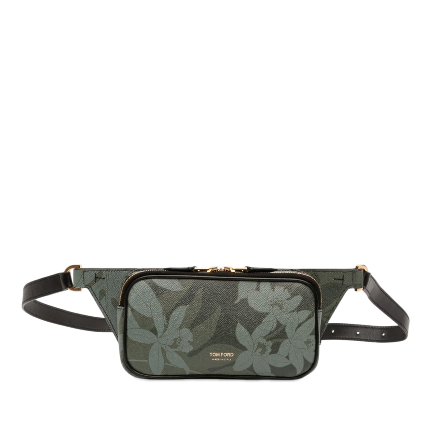 Leather Floral Print Belt Bag - Image 1