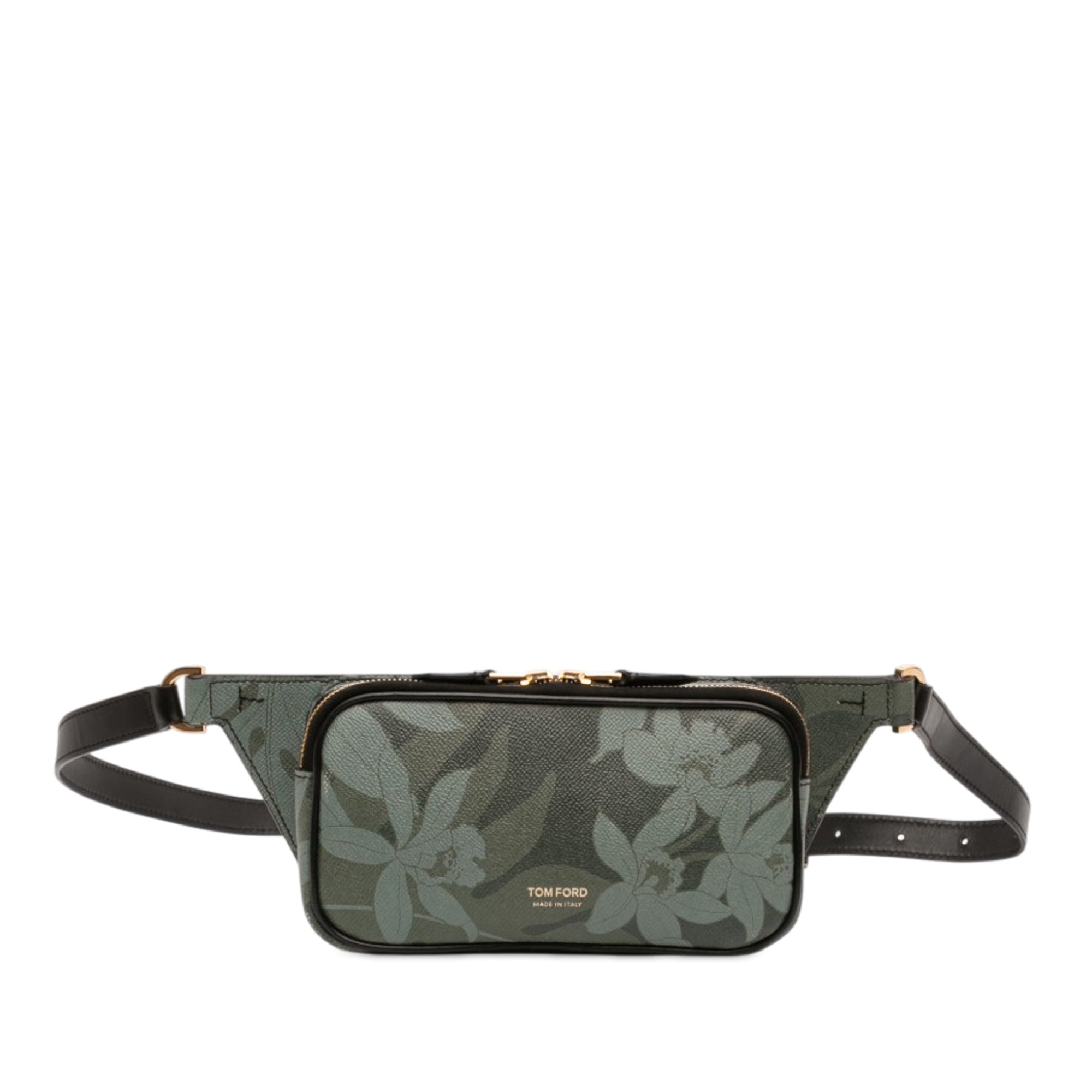 Leather Floral Print Belt Bag - Image 1