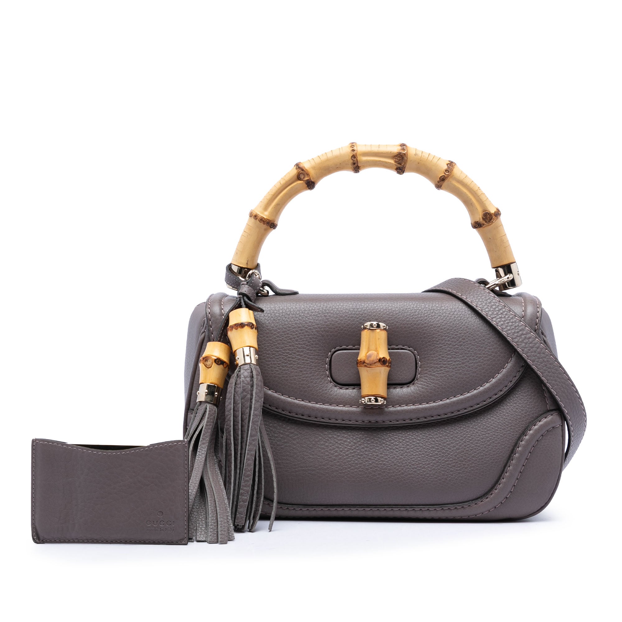 Medium Leather New Bamboo Satchel - Image 7