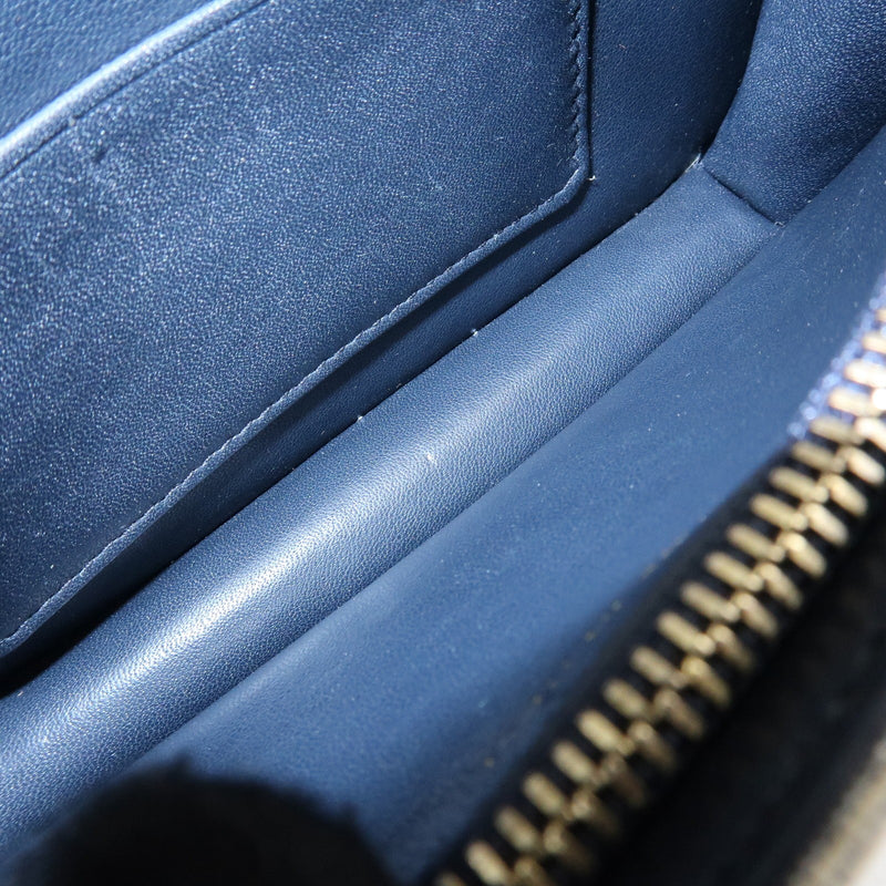 Christian Dior Saddle Belt Oblique Canvas Navy Bag