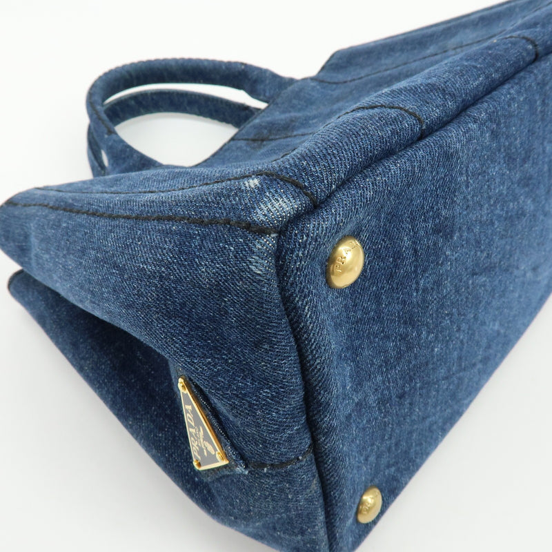 Prada Canapa Convertible Denim Blue Denim_jeans Bag