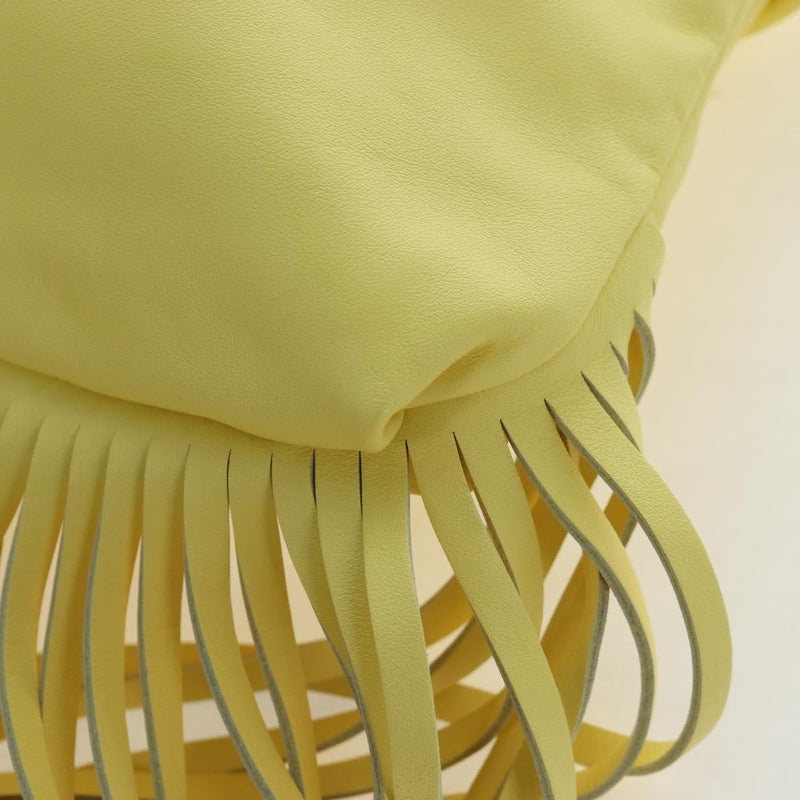 Bottega Veneta The Fringe Leather Yellow Bag