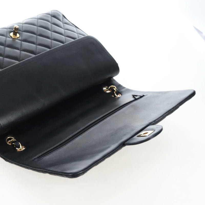 Chanel Classic Timeless Double Flap Quilted Caviar Black Leather Bag