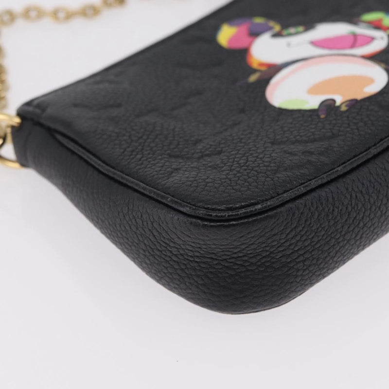 Louis Vuitton Pochette Accessoires Monogram Empreinte Leather Black Bag