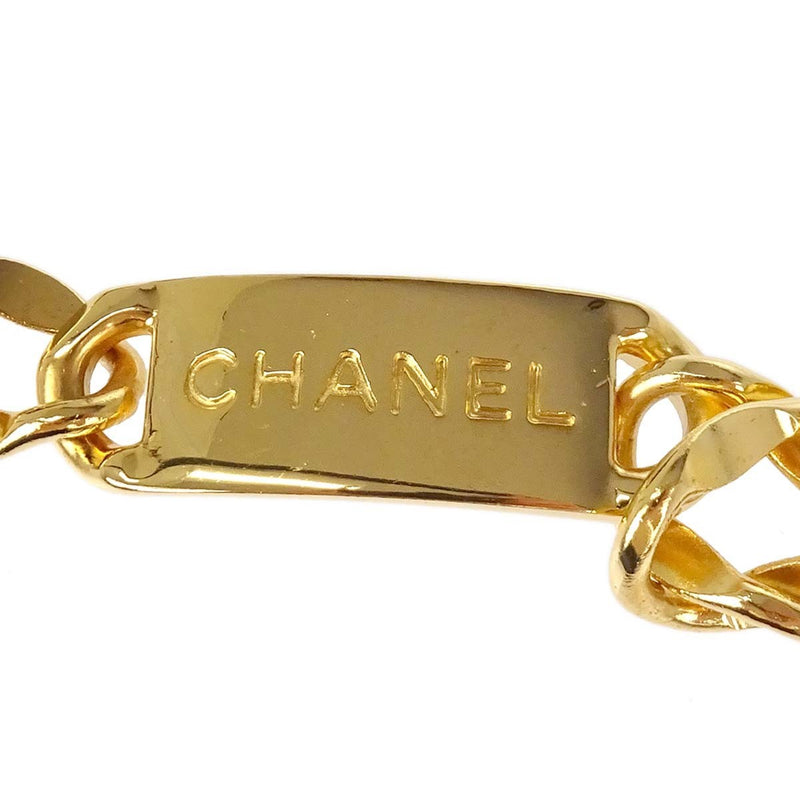 Chanel Vintage Medallion Logo Chain Belt Metal Gold Gold_plated