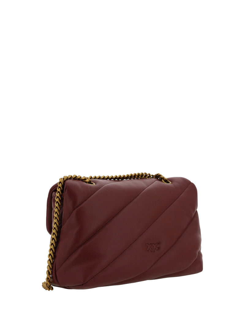 Pinko Love Shoulder Bag — Brown Calf Leather (bos Taurus)