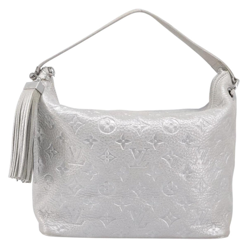 Louis Vuitton Halo Limited Edition Shimmer Monogram Embossed Leather Silver Bag